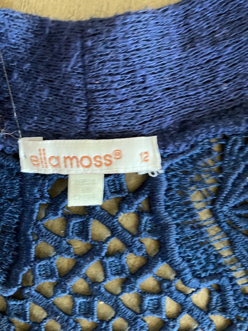 Ella Moss Deep Blue Open-Front Knit Sweater